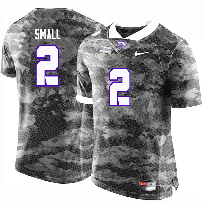 Men #2 Niko Small TCU Horned Frogs College Football Jerseys-Gray - Click Image to Close